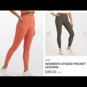 Vuori Women's Studio Pocket Legging bundle